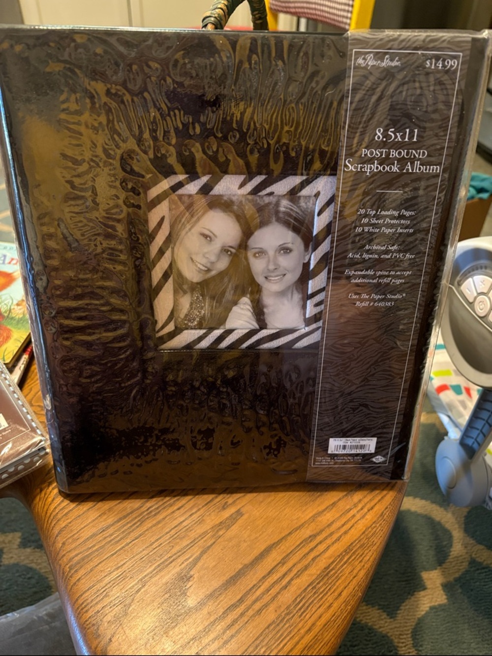Black 8.5x11 Post Bound Scrapbook Album